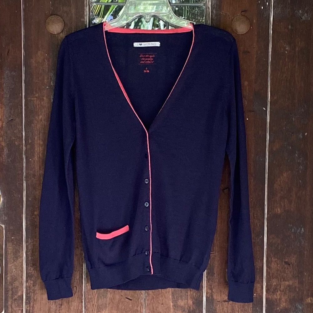 Merino Wool Button front Cardigan Sweater